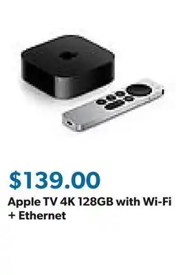 Sam's Club Apple TV 4K 128GB with Wi‑Fi + Ethernet offer