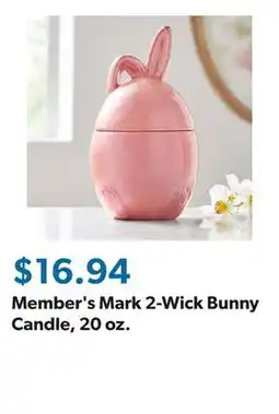 Sam's Club Member's Mark 2-Wick Bunny Candle, 20 oz offer