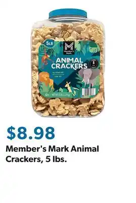 Sam's Club Member's Mark Animal Crackers, 5 lbs offer