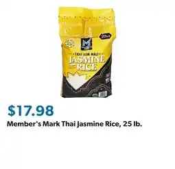 Sam's Club Member's Mark Thai Jasmine Rice, 25 lb offer