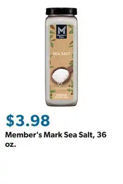 Sam's Club Member's Mark Sea Salt, 36 oz offer