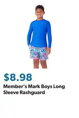 Sam's Club Member's Mark Boys Long Sleeve Rashguard offer