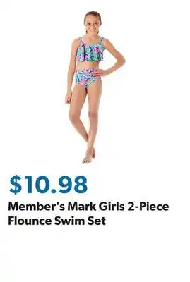 Sam's Club Member's Mark Girls 2-Piece Flounce Swim Set offer