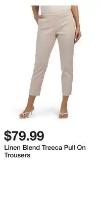 TJ Maxx Linen Blend Treeca Pull On Trousers offer