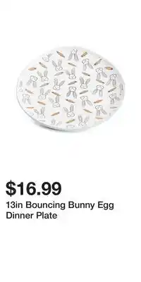 TJ Maxx 13in Bouncing Bunny Egg Dinner Plate offer