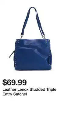 TJ Maxx Leather Lenox Studded Triple Entry Satchel offer