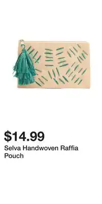 TJ Maxx Selva Handwoven Raffia Pouch offer