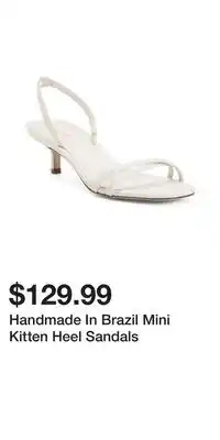 TJ Maxx Handmade In Brazil Mini Kitten Heel Sandals offer