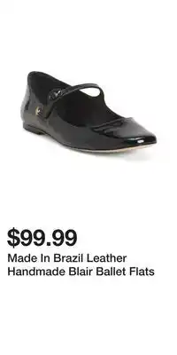 TJ Maxx Made In Brazil Leather Handmade Blair Ballet Flats offer