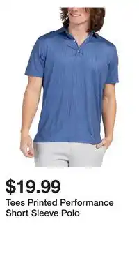 TJ Maxx Tees Printed Performance Short Sleeve Polo offer