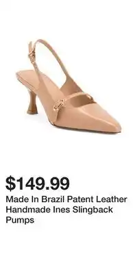 TJ Maxx Made In Brazil Patent Leather Handmade Ines Slingback Pumps offer