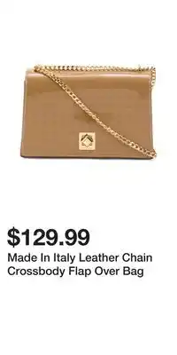 TJ Maxx Made In Italy Leather Chain Crossbody Flap Over Bag offer