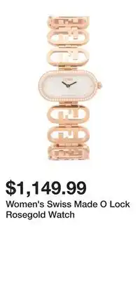 TJ Maxx Women's Swiss Made O Lock Rosegold Watch offer