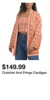 TJ Maxx Crotchet And Fringe Cardigan offer