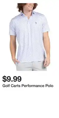 TJ Maxx Golf Carts Performance Polo offer