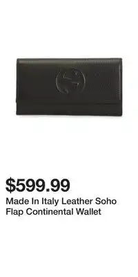 TJ Maxx Made In Italy Leather Soho Flap Continental Wallet offer