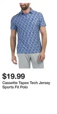 TJ Maxx Cassette Tapes Tech Jersey Sports Fit Polo offer