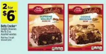 Dollar General Betty Crocker Delights Brownies Mix offer