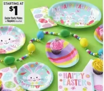 Dollar General Easter Party Plates or Napkins offer