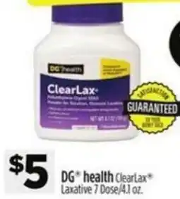 Dollar General DG health Clearlax Laxative offer