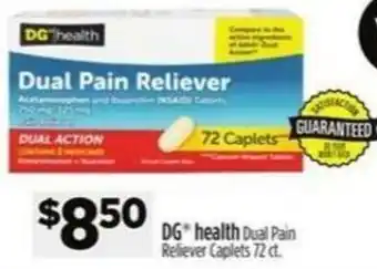 Dollar General DG health Dual Pain Reliever Caplets offer