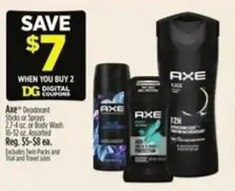 Dollar General Axe deodorant offer