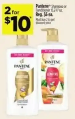 Dollar General Pantene Shampoor Conditioner offer