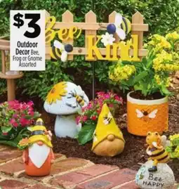 Dollar General Outdoor Decor Bee, Frog or Gnome Assorted offer