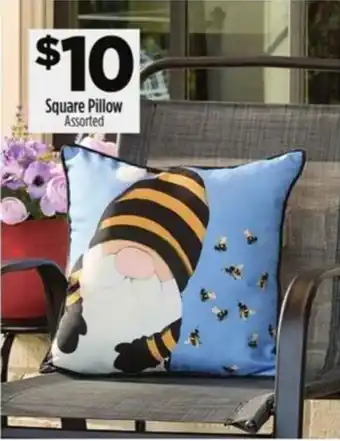 Dollar General Square Pillow Assorted offer