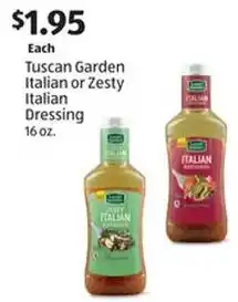 Aldi Tuscan Garden Italian or Zesty Italian Dressing offer