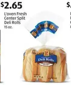 Aldi L'oven Fresh Center Split Deli Rolls offer