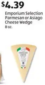 Aldi Emporium Selection Parmesan or Asiago Cheese Wedge offer