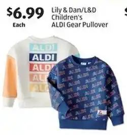 Aldi Lily & Dan/L&D Children's ALDI Gear Pullover offer