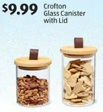 Aldi Crofton Glass Canister with Lid offer