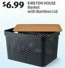 Aldi KIRKTON HOUSE Basket with Bamboo Lid offer