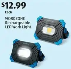 Aldi WORKZONE Rechargeable LED Work Light offer