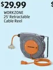 Aldi WORKZONE 25' Retractable Cable Reel offer