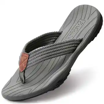 Walmart Ecetana Flip Flops for Men Comfort Thong Sandals Non-Slip Beach Sandals for Men offer