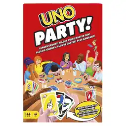 Walmart Mattel UNO Party Card Game Larger Groups Wilder Rules Faster Fun 6 to 16 Players offer