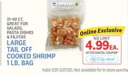 Kings Food Markets LARGE TAIL OFF COOKED SHRIMP 1 LB. BAG offer