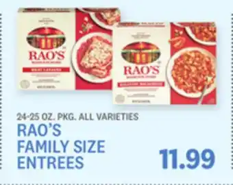 Kings Food Markets RAO'S FAMILY SIZE ENTREES offer