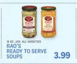 Kings Food Markets RAO'S READY TO SERVE SOUPS offer