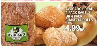 Kings Food Markets AVOCADO BREAD, 4 PACK BAGELS OR 4 PACK CIABATTA ROLLS offer