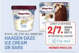 Kings Food Markets HAAGEN-DAZS ICE CREAM OR BARS offer