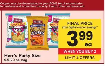 ACME Herr's Party Size offer