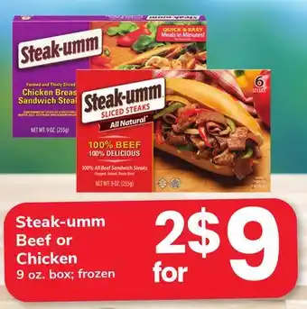 ACME Steak-umm Beef or Chicken offer