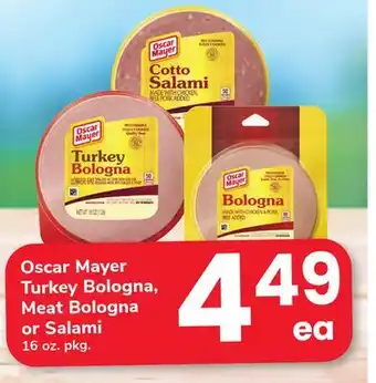 ACME Oscar Mayer Turkey Bologna, Meat Bologna or Salami offer