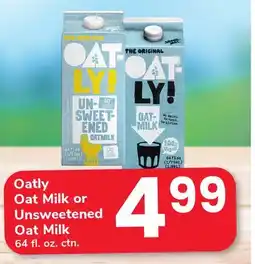 ACME Oatly Oat Milk or Unsweetened Oat Milk offer