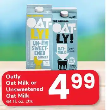 ACME Oatly Oat Milk or Unsweetened Oat Milk offer