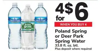 ACME Poland Spring or Deer Park Spring Water offer